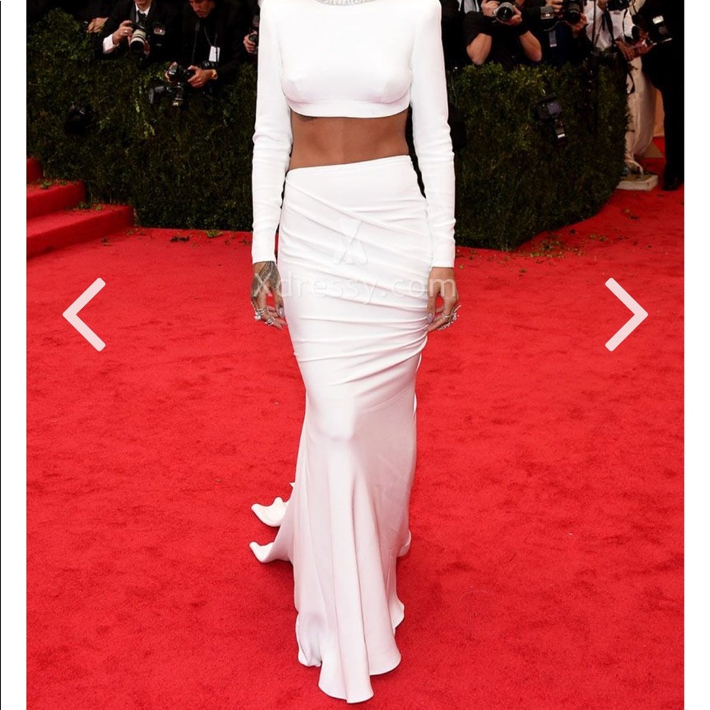 Two piece crop top dress